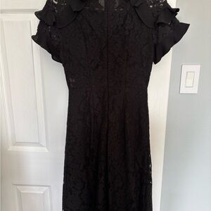 Burberry Black Lace Midi Dress